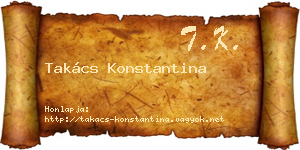 Takács Konstantina névjegykártya